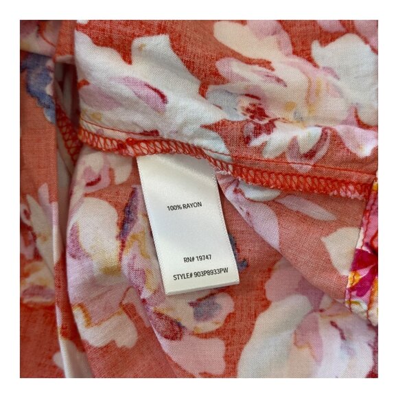 The Pioneer Woman Womens Red Floral Print Dress Size XXL 3-4 Sleeve - Picture 4 of 15